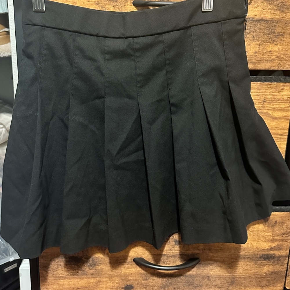Black mini skirt